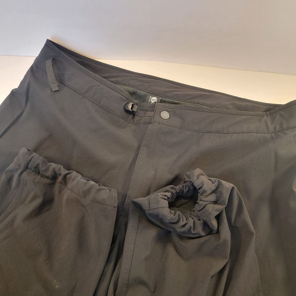 Mountain Hardwear Fleece Pants Womens Size 14 Relaxed Fit Hiking Adjustable Cuff